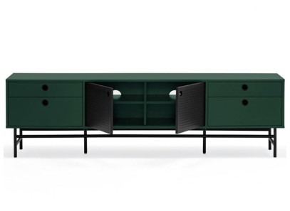 Mueble TV negro y verde para salón