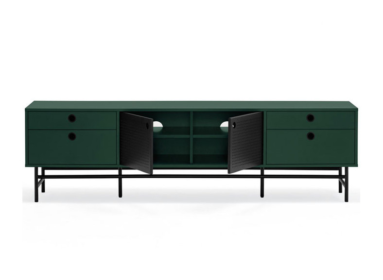 Mueble TV negro y verde para salón