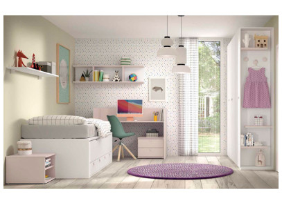 Dormitorio infantil convertible en habitación juvenil