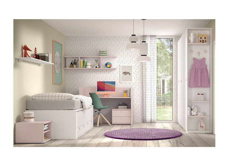 Dormitorio infantil convertible en habitación juvenil