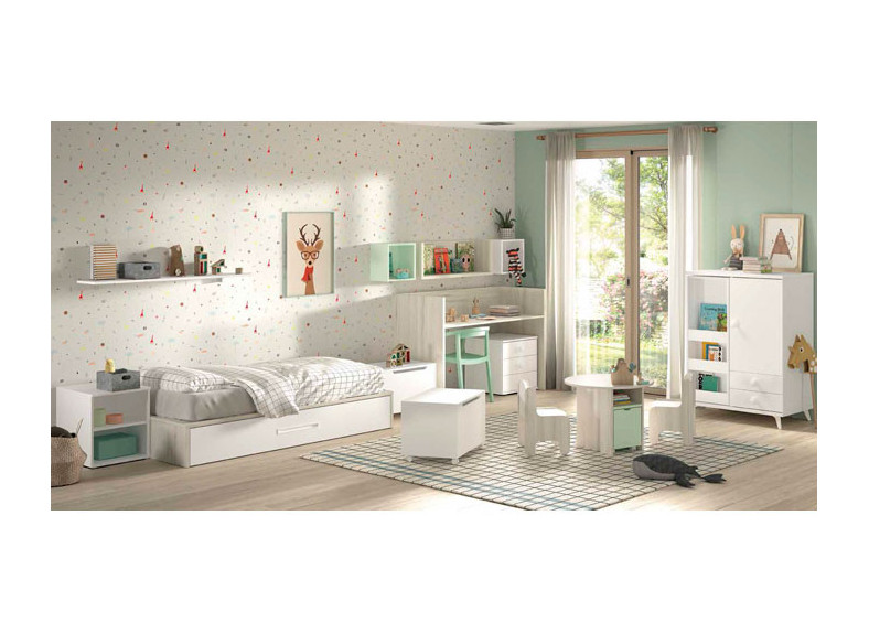 Habitación infantil convertible en dormitorio juvenil