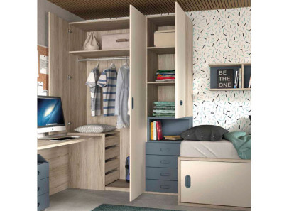 Dormitorio Juvenil 27 en Muebles Intermobel