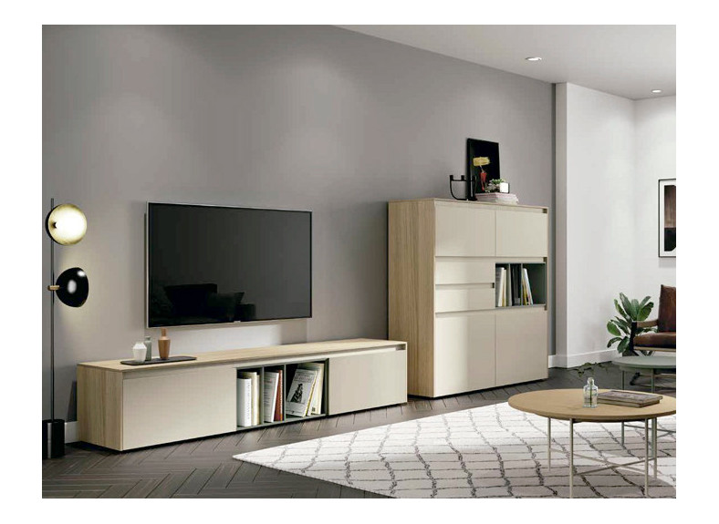 Salón moderno con mueble de TV