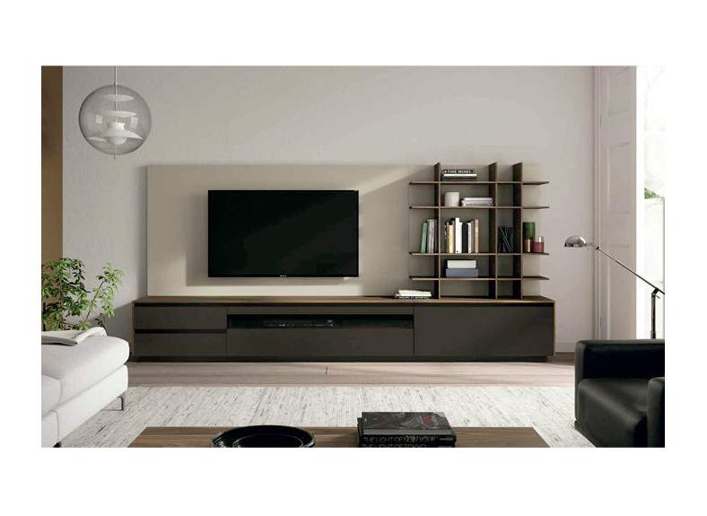 Salón moderno con mueble de tv