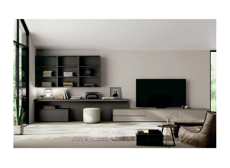 Salón moderno con mueble tv