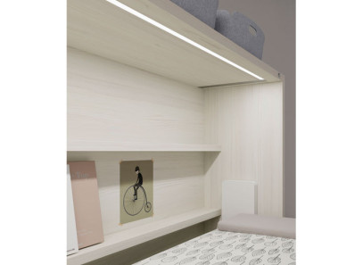 Cama abatible con luces LED