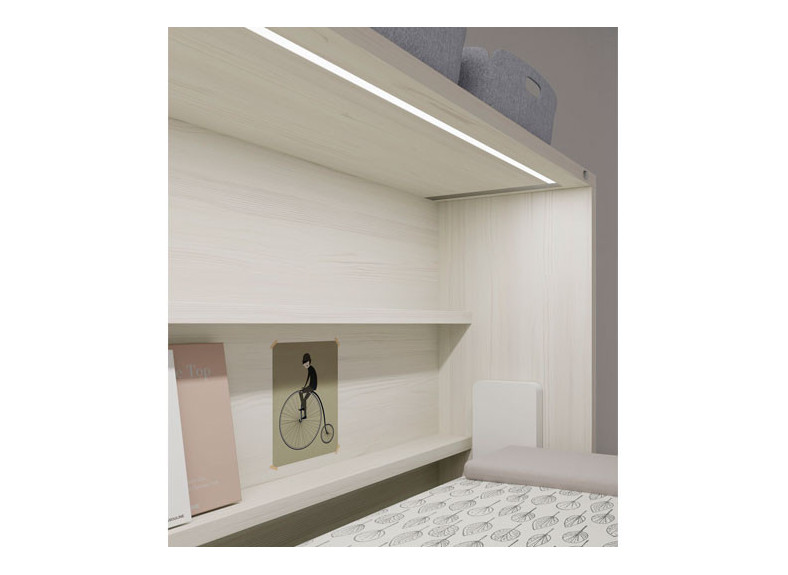 Cama abatible con luces LED