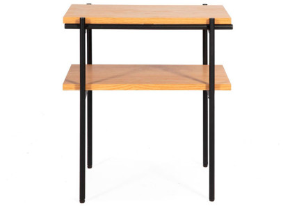 Mesa auxiliar de madera y metal en oferta