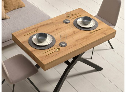 Mesa de centro de madera y metal