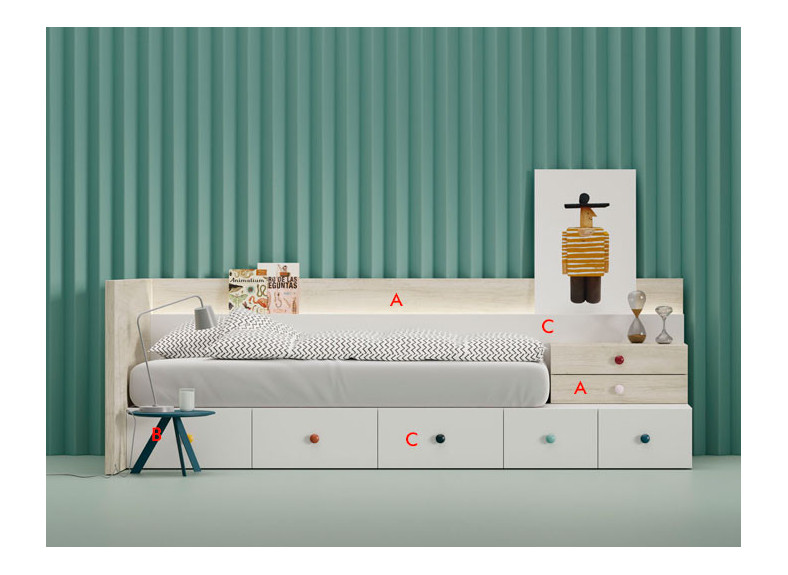 Cama modular juvenil barata