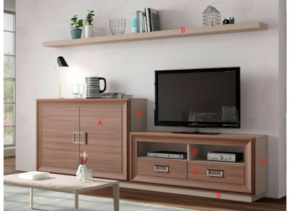 Mueble de TV con zócalo