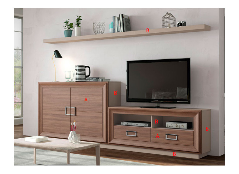 Mueble de TV con zócalo